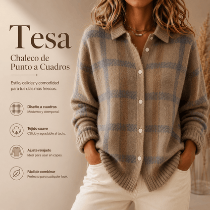 Tesa | Chaleco de punto a cuadros